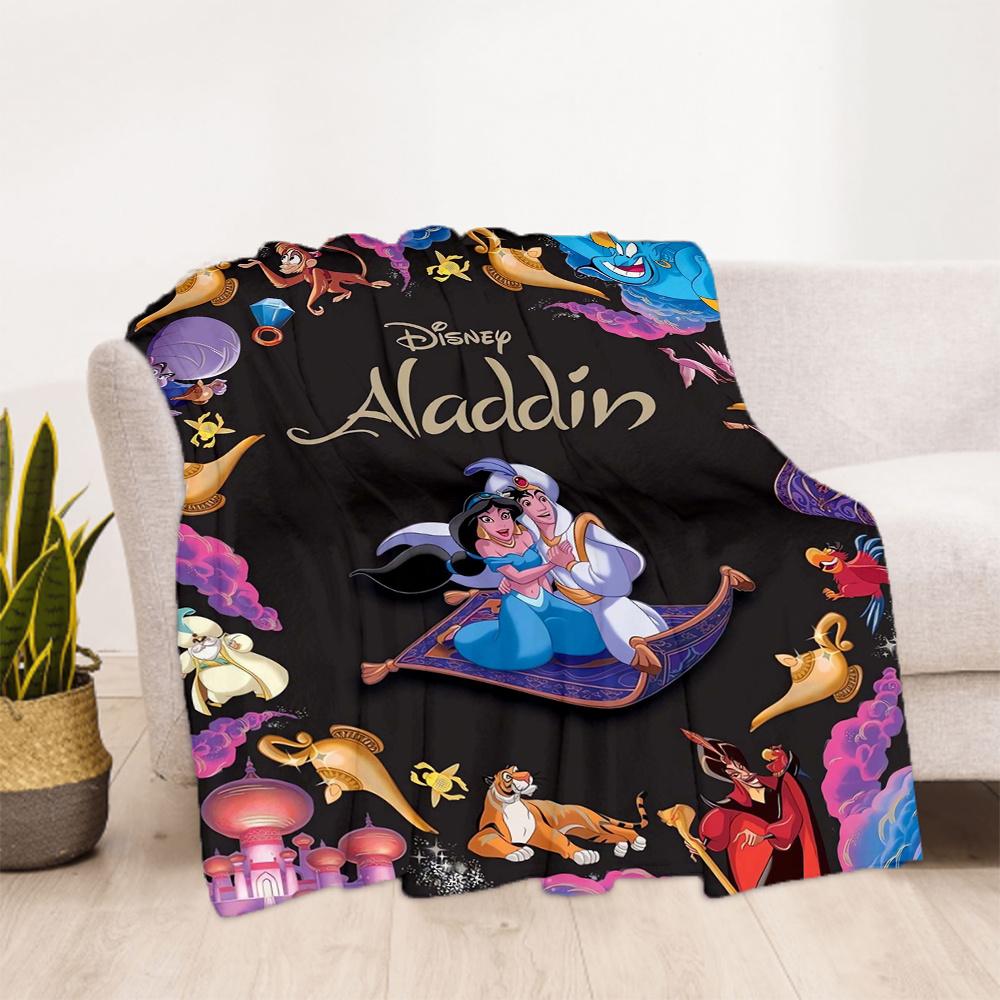 1 шт., Плед с принцессой Жасмин из мультфильма Disney Аладдин, Мягкий плед для улицы, Идея для подарка, Пледы для улицы, Гостиная, Путешествия