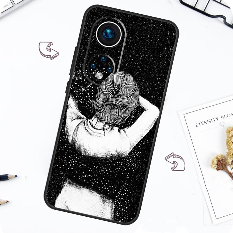 Черно-белый Галактический Эстетичный Чехол Для Honor Magic 7 Lite 5 6 Pro Honor 200 50 70 90 Lite X8b X9a X8a X8 X9 X9c X9b Чехол
