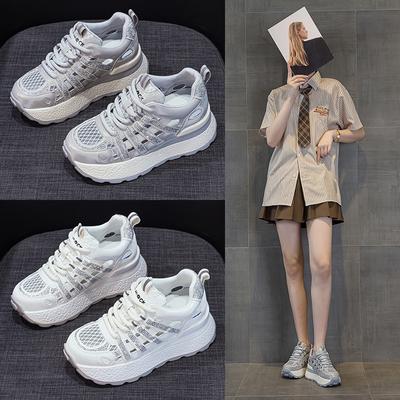 Весенне-летняя обувь Женские модные кроссовки Бренд Женский бренд Белая обувь Увеличение роста 8 см