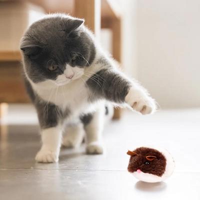 Милые игрушки для кошек «Мышь» Товары для кошек Плюшевая игрушка «Движение встряхиванием» Мышь для питомца Котенок Забавная плюшевая маленькая мышка Интерактивные игрушки для кошек