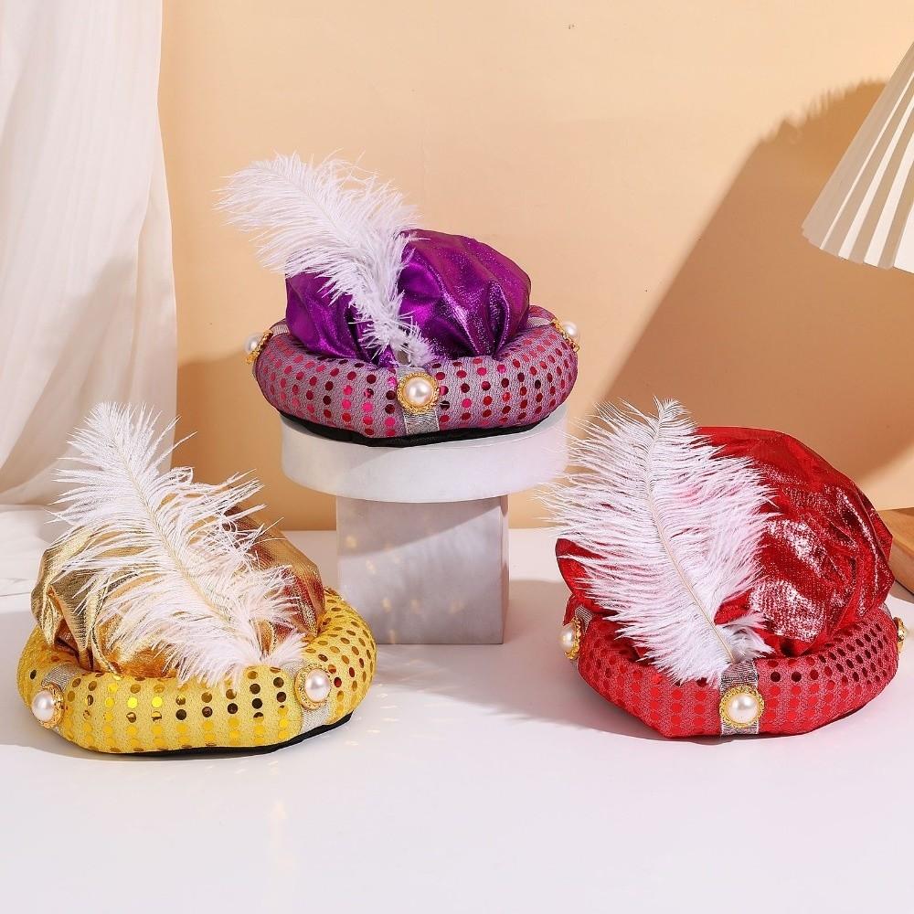 Headpiece Indian Cap Performance Props Aladdin Hat Decorative Turban Hats Adult