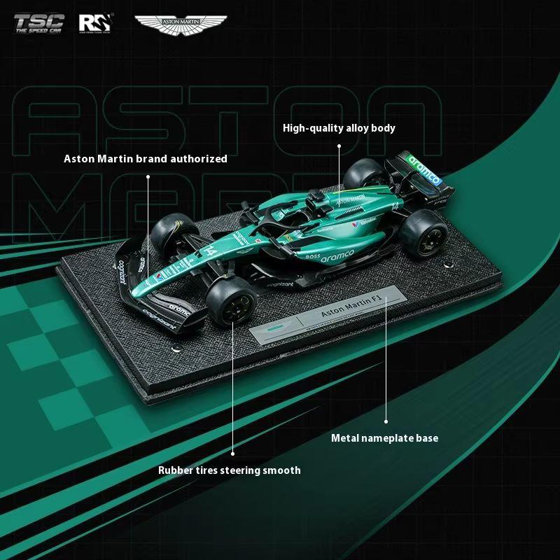 Tsc Speed Card 1-18 Aston Martin F1 Racing Металлическая модель автомобиля Коллекция Simulation Орнамент Модель Подарок Мужской