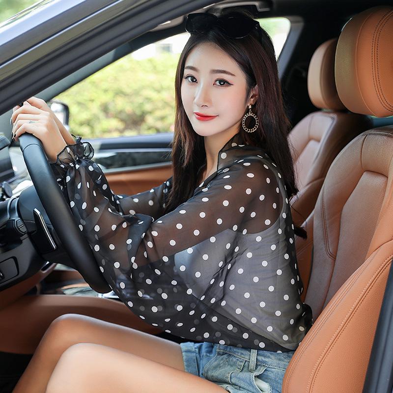 Женский шифоновый плащ с защитой от ультрафиолета - легкая шаль для летних поездок на велосипеде и вождения