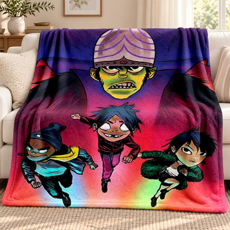 Gorillaz blanket Flannel Blanket Soft Cozy Plush Throw for Sofa Bed Lightweight Home Decoration Outdoor camping