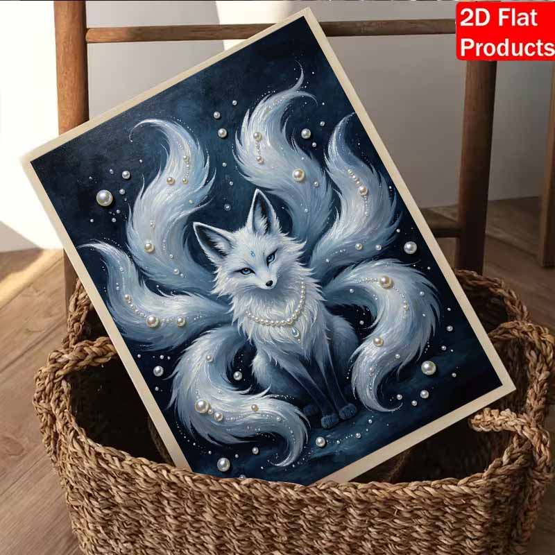 Pearl Art Painting Kit for Adults and Beginners, Mystic NineTailed Fox Sparkling Painting Craft Home Wall Decor Handmade Gift Art Supplies