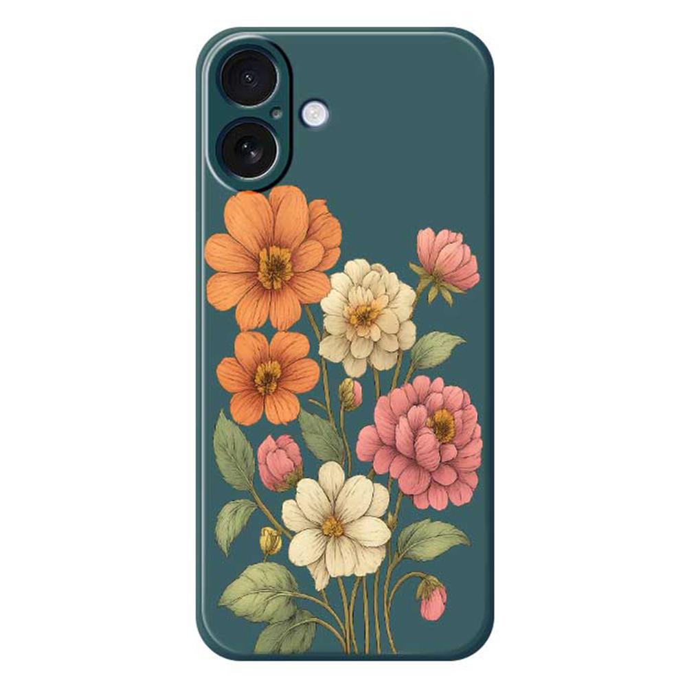 Чехол для iPhone 17 с красивым принтом цветочного узора, ТПУ задняя крышка для телефона с прямыми краями