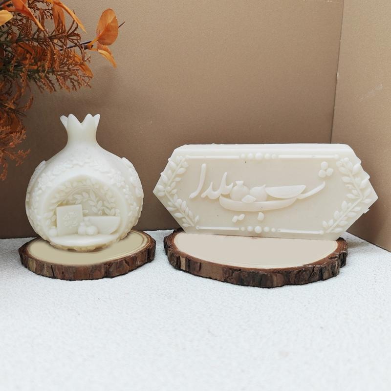 Pomegranate Silicone Molds Heat Resistant Fruit Silicone Candle Mould for Resin Casting Making Candle Soap Chocolate