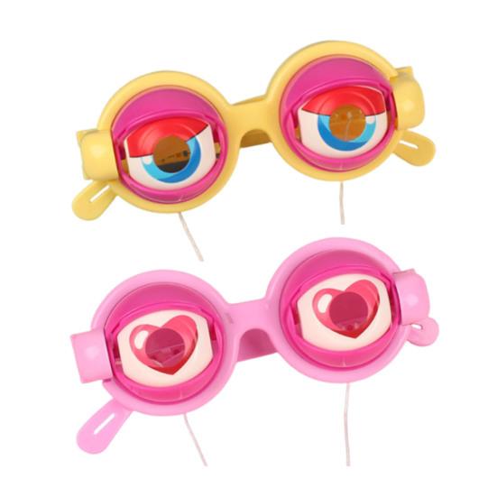 Crazy Eyes Googly Glasses Toy Winking Glasses with Pull-String Blinking Action Fun Novelty Prop for Kids Party Stage Performance