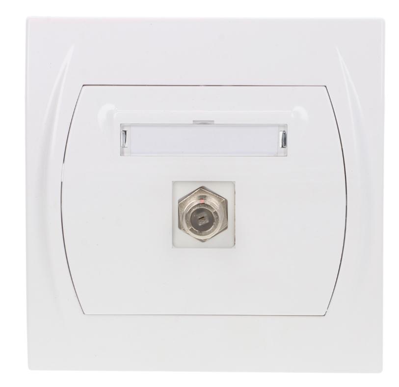 Logo Single Antenna Socket Type F (Sat) White Lgf-1