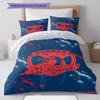 Sydney Roosters Heart Bedding Quilt Set Quilt Cover Pillowcase Home Decoration Birthday Gift (1 * duvet cover + 2 * pillowcase, without core)