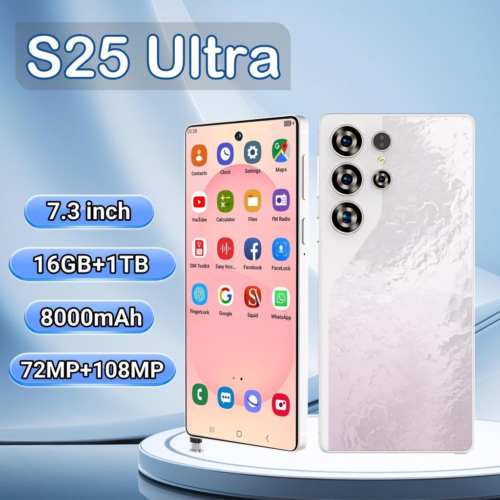 Android-смартфон S25 Ultra 5G, 7,3 дюйма, 16 ГБ ОЗУ, 1 ТБ памяти