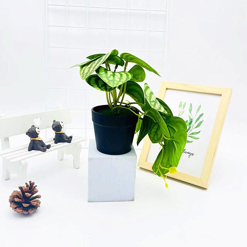 Эпипремнум Имитация Золотистый В горшке Искусственное Растение Украшение Декор