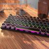 Qisha Панк Металл Черный RGB Проводная Механическая Клавиатура и Мышь Набор