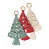 DIY Christmas Tree Macrame Kit Cotton Rope Braiding Set Hand Knitting Boho Christmas Tassel Decor Kit for Beginners