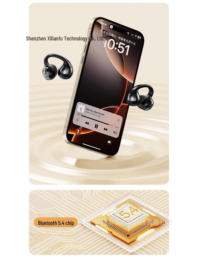 Miniso M09 Smart Translation Bluetooth Earphones - Clip-On, High-Quality Sound, Long Battery Life