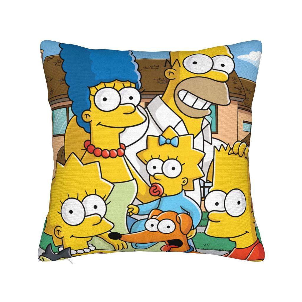 Pillow Cover SSimpsons Family Haunted House Halloween  Vintage Pillow Case For Sofa Bedroom Home Decor Pillowcases