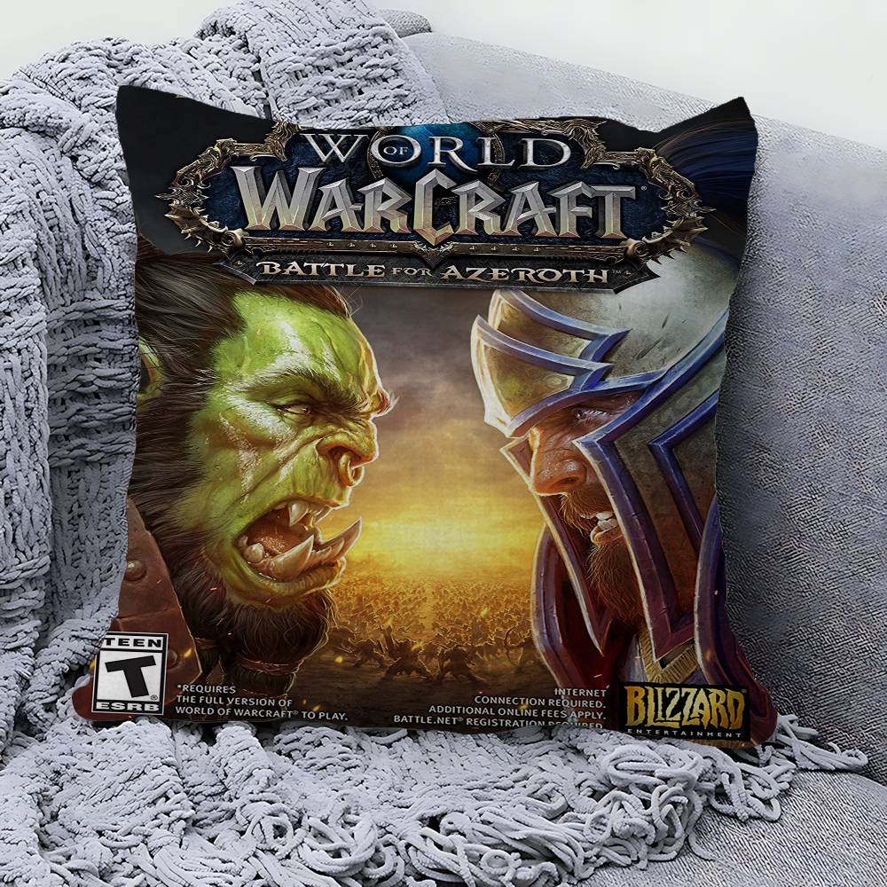 W-World of W-Warcraft Игровая Декоративная Подушка для Комнаты Эстетика Наволочка Домашний Декор Спальня Диван-Кровать Подушка для Дивана 45x45