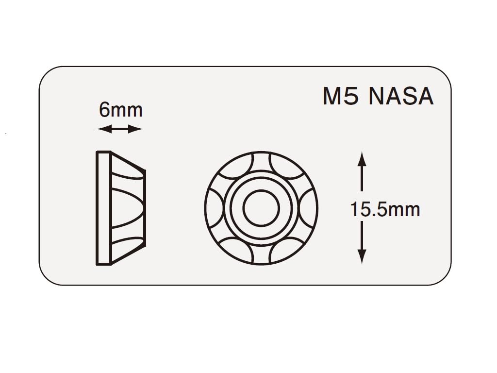 POSH Мотоциклетное оборудование Держатель крышки типа НАСА для болтов с крышкой M5, Светло-зеленый 004285-18