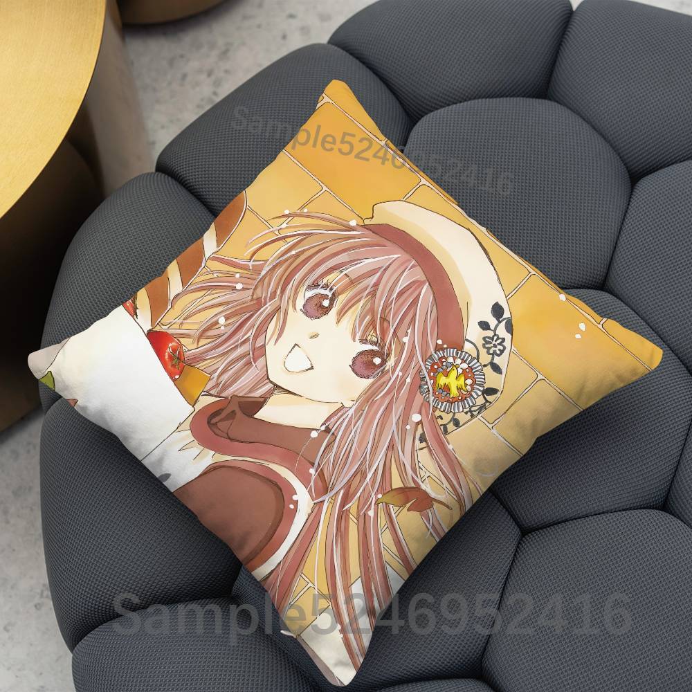 KKobato Anime Pillow Case Cover Square for Decorative Cushion Bed Couch Sofa Classic Style Machine Washable