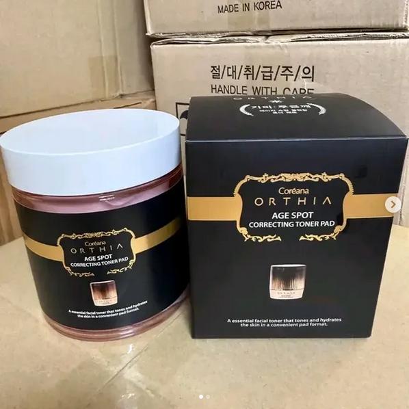 Coreana ORTHIA AGE SPOT CORRECTING TONER PAD, Антивозрастной, Увлажняющий, Корейская косметика, Kbeauty, образец