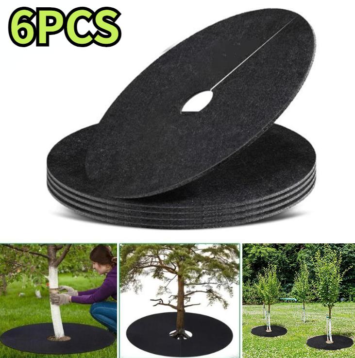 Нетканое кольцо для мульчирования деревьев, барьер для прополки, защитный коврик, покрытие для растений, защита от травы, садовая ткань для борьбы с сорняками, 15–82 см