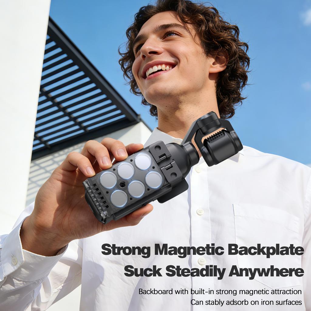 Magnetic Silicone Protective Case for DJI Osmo Pocket 4/4P Anti-Slip Anti-Fall Shockproof Camera Cover with Strong Absorption
