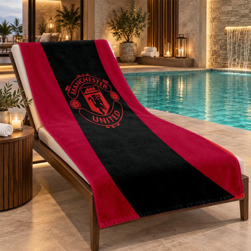 Beach Towel with Manchester United Design, Quick Dry Lightweight Towel for Swimming Pool Travel