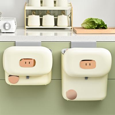 1 комплект, подвесной мусорный бак 7/9 л с крышкой, современный настенный шкаф большой емкости, дверца под раковину, контейнер для хранения мусора, кухонные принадлежности