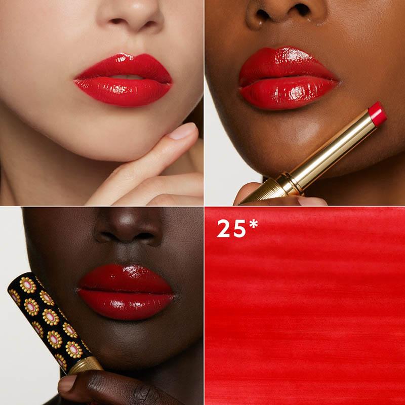 Gucci Блестящая помада Rouge De Beauté, Увлажняющая, Придающая объем, Стойкий блеск