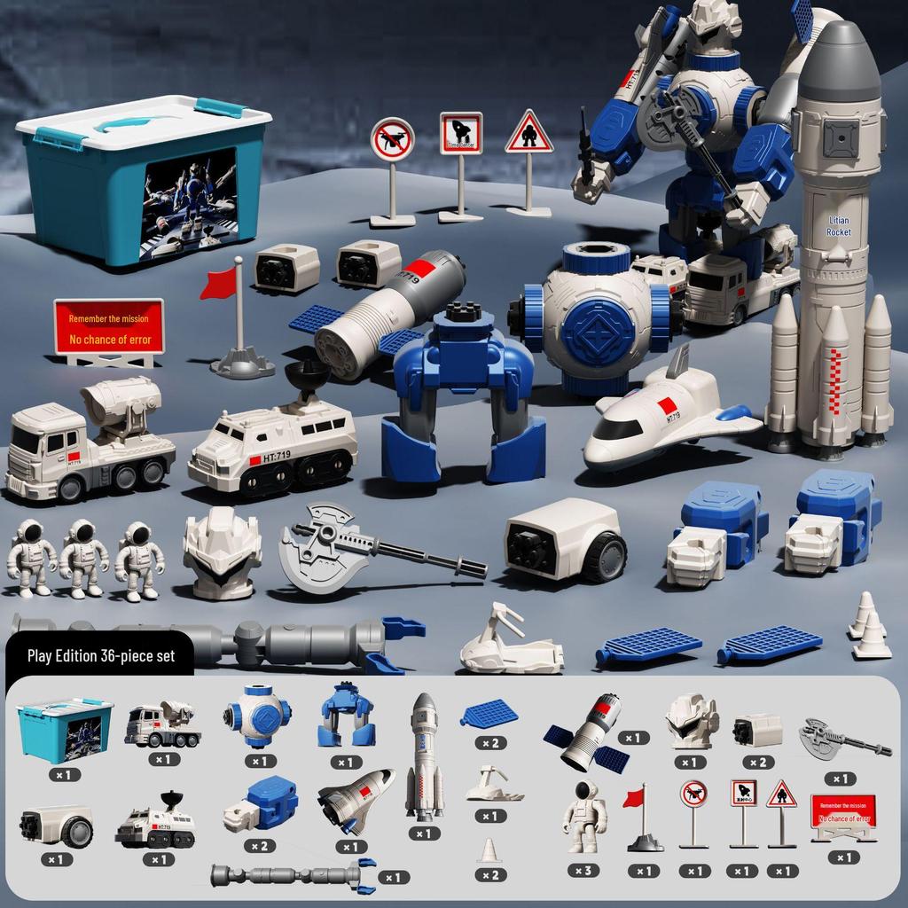 Kids' Magnetic Engineering Vehicle & Robot Transformation Toy Set