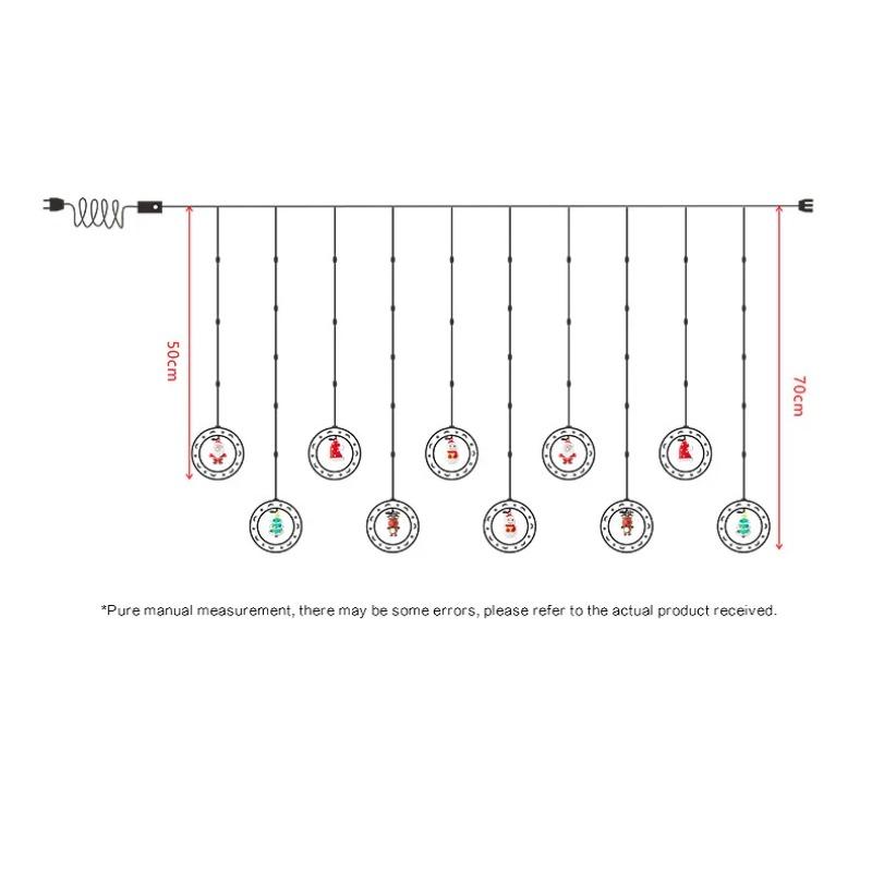 Рождественское украшение Атмосферные огни Звезда Рождественская елка Круглые Разноцветные Гирлянды Занавес Сюрприз Вечеринка Отель Креативные Декоративные Огни