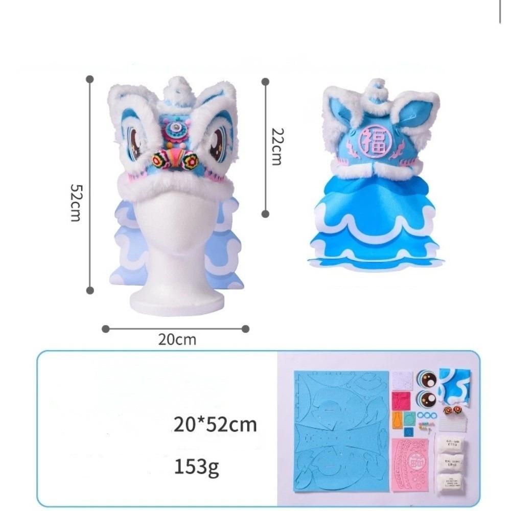 Non Woven Handmade Headwear Plush Headwear Props Gift Lion Dance Hat Children's Crafts