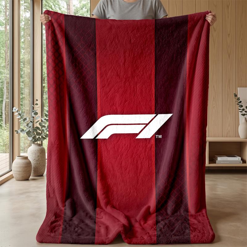 Фланелевое флисовое одеяло F1 Уютное теплое плед для дивана кровати путешествий Всесезонное использование
