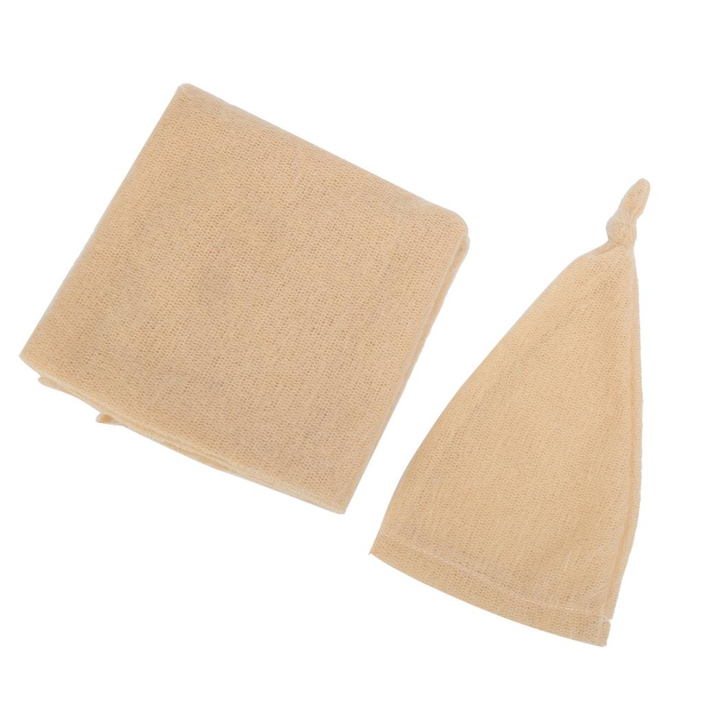 Newborn Photography Wrap Hat Set Breathable Cute Baby Photo Props for Infant Photo Shooting