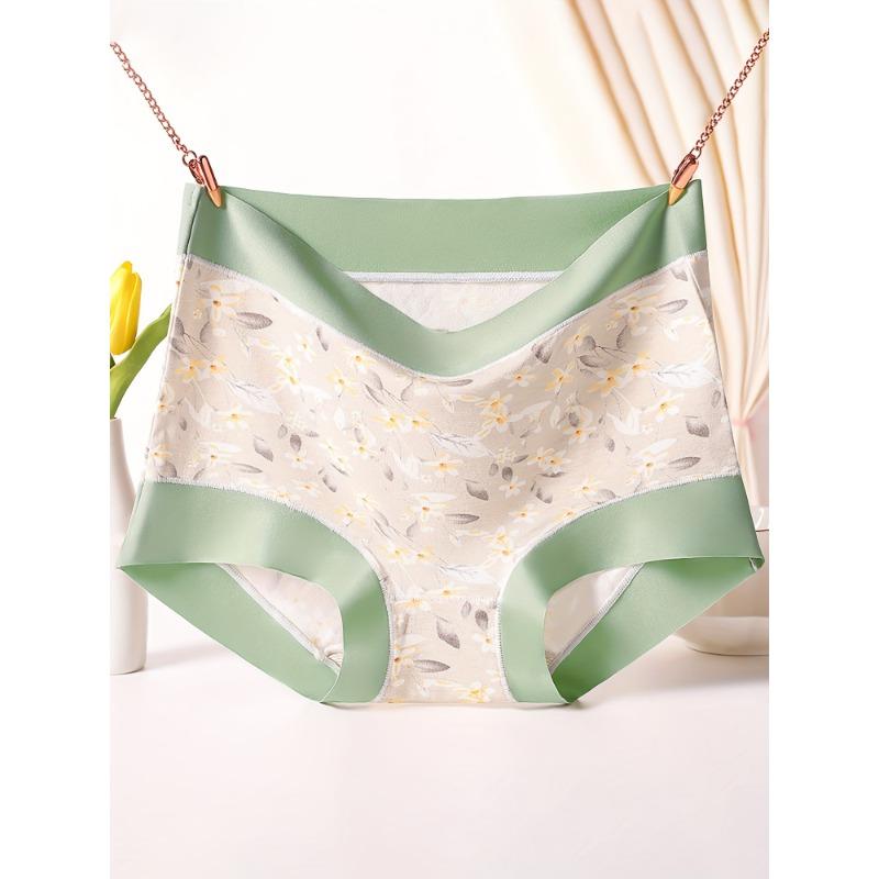 1pc Satin Women'S Underwear, Comfortable and Breathable Without Restriction Women'S Intimate Underwear and Underwear, Seamless Underwear for Women