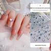 1440-Piece Aurora White AB Transparent Round Nail Art Rhinestones - Non-Fall-Off Flatback Glass Diamonds