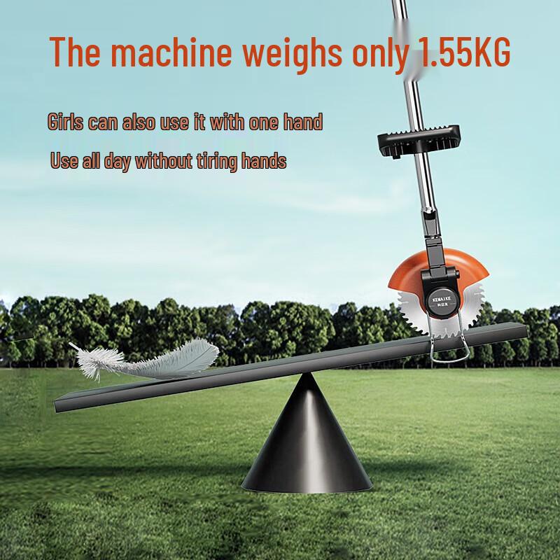 KEMAIC Беспроводной ручной электрический триммер для травы с 2 аккумуляторами, штекер CN (адаптер в комплекте)