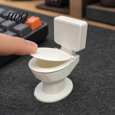 Элегантное Офисное Украшение 3D Печатная Фигурка Туалета Миниатюрное Украшение Мини Сиденье Устойчивое