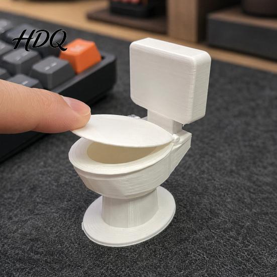 Элегантное Офисное Украшение 3D Печатная Фигурка Туалета Миниатюрное Украшение Мини Сиденье Устойчивое
