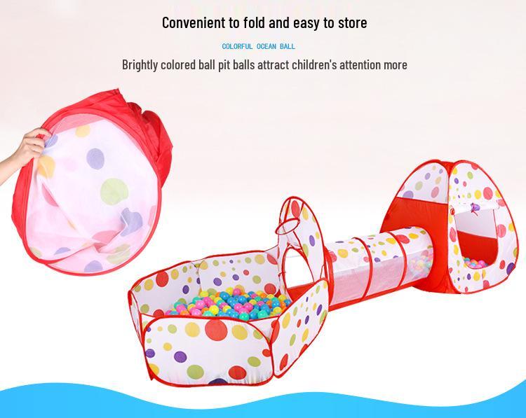 Игровой набор «Юрта 3-в-1» для детей, палатка и туннель для использования в помещении/на улице