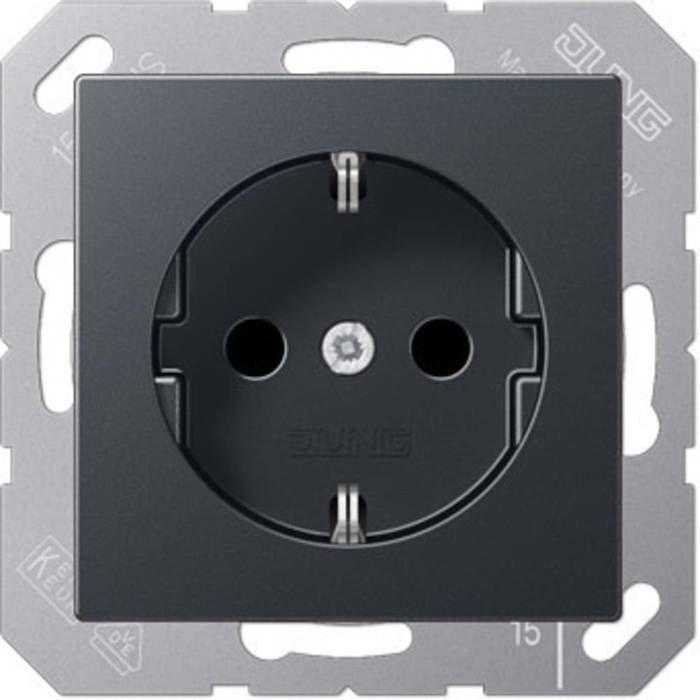 Jung simple Insert Prise de courant anthracite A1520BFANM 1 pc(s) | INTERRUPTEUR