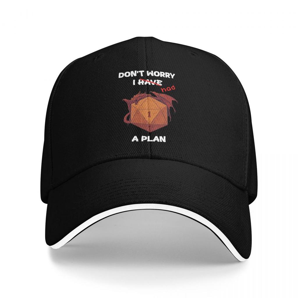 Baseball Caps Funny Dungeon Dragon I Have A Plan D20 Dice Role Playing Game Customized FeUnisex Unisex Sport Spring Caps