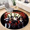 1 шт. Круглый ковер с логотипом группы KISS для офиса, под офисные стулья, спальни, гостиной, домашний декор a1016286