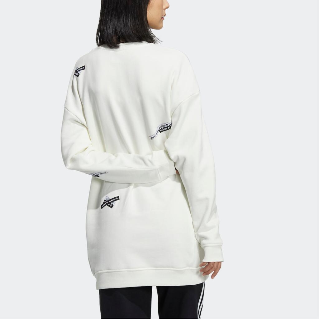 Adidas Originals Pharrell Williams Sweatshirts Women's White Crew Neck Moderate Regular H38831