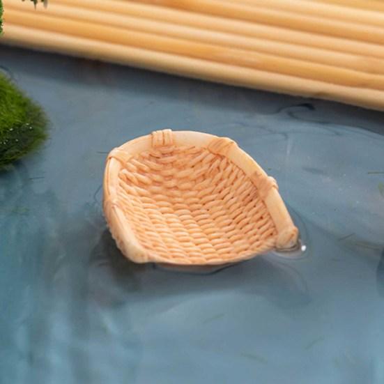 5 шт. Мини-корзина из смолы и ротанга, миниатюрный держатель для хранения, реалистичная имитация, аксессуары для кукольного домика, для поделок, декор для кукольного домика, сказочного пейзажа