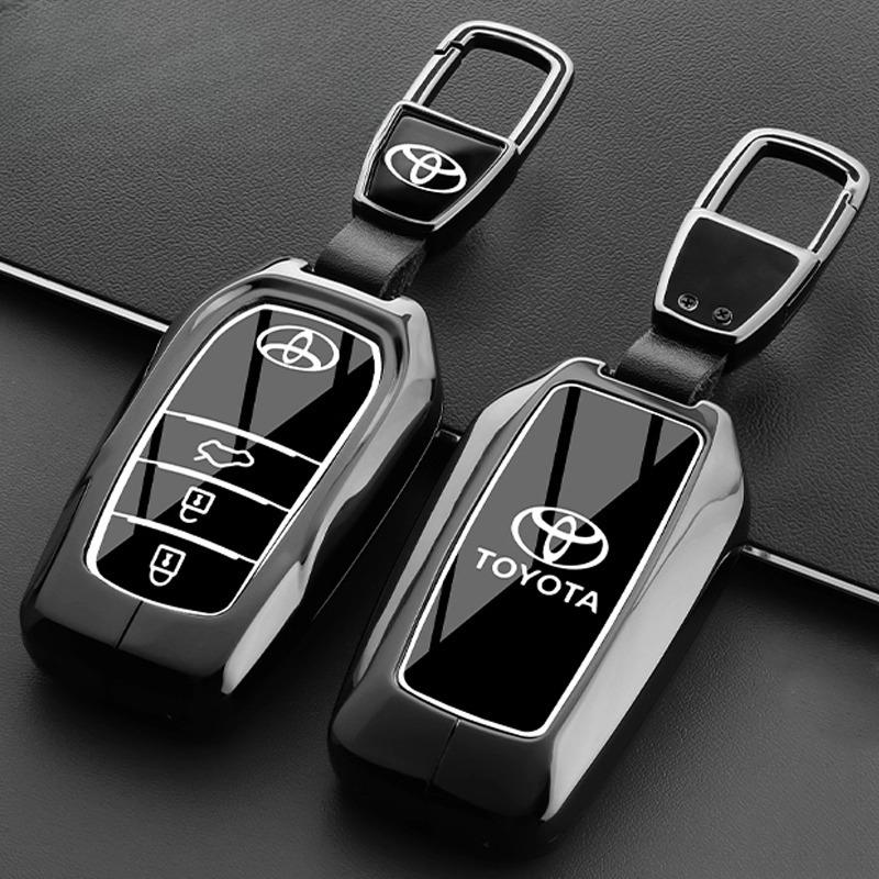 AOU1 Car Key Cover Case for Toyota Prius Camry Corolla C-HR RAV4 Prado Auris Avensis Land Cruiser - Universal Accessory Key Holder Co
