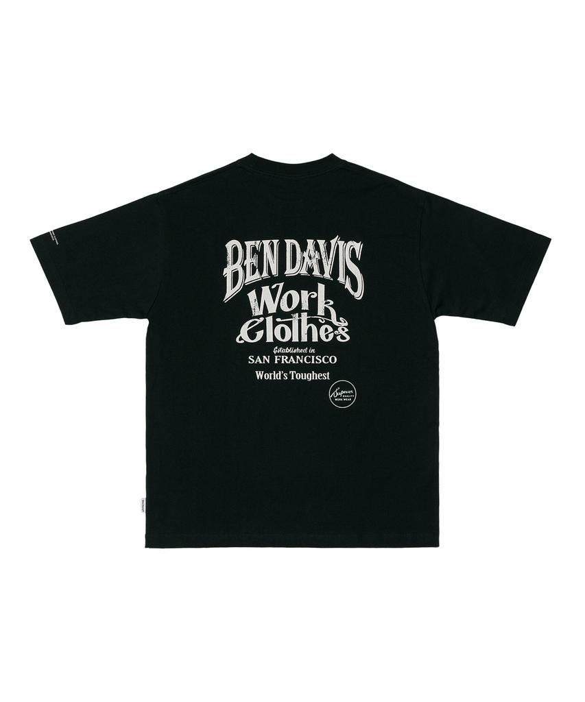 BEN DAVIS White Label Classic Logo T-Shirt Black
