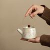 Бежевый чайник с открытым обжигом Жу, бытовой заварочный чайник, чайный сервиз для кунг-фу, ретро, одинарный чайник с фильтром, китайский чайник с ручкой, высокого качества