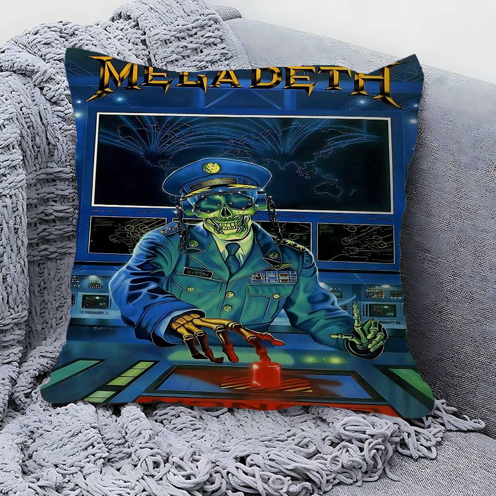 Band M-Megadeth Pillow Gift Home Office Decoration Pillow Bedroom Sofa Car Cushion CoverPillow Case