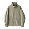 Men's Solid Color Jacket Loose Casual Sports Stand Collar Large Pocket Outdoor Jacket